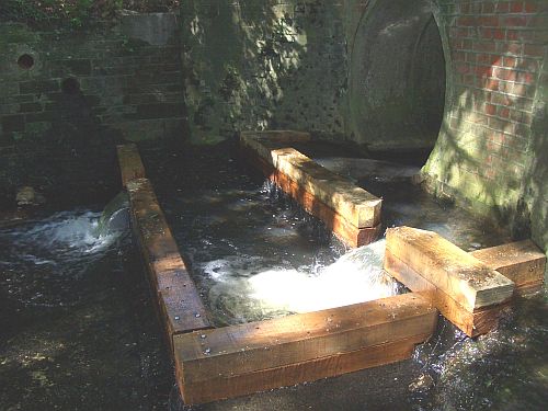 Batts bridge culvert after the fish easement has been installed